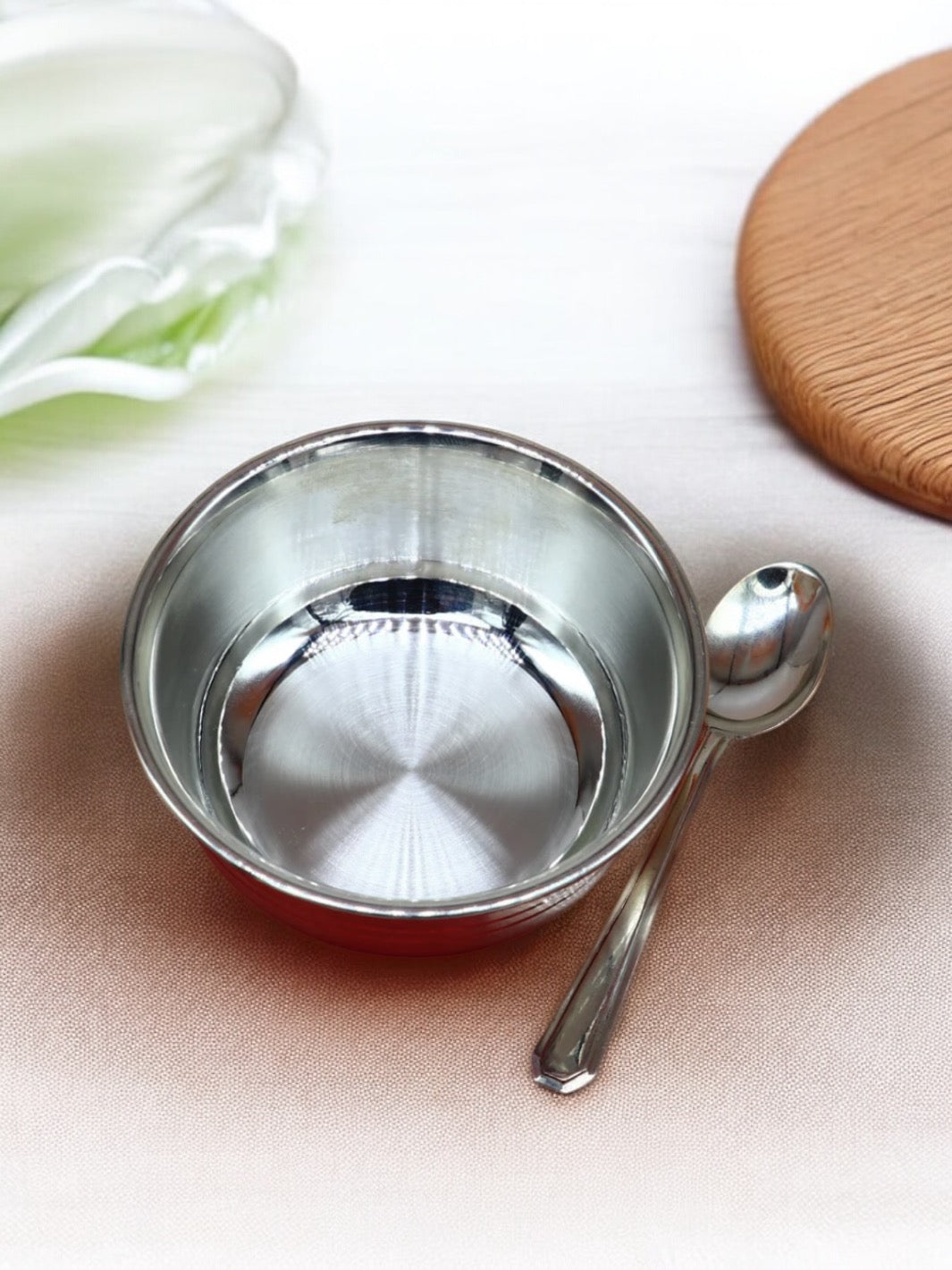 Pure Silver Bowl and Spoon Set - PSA Jewels