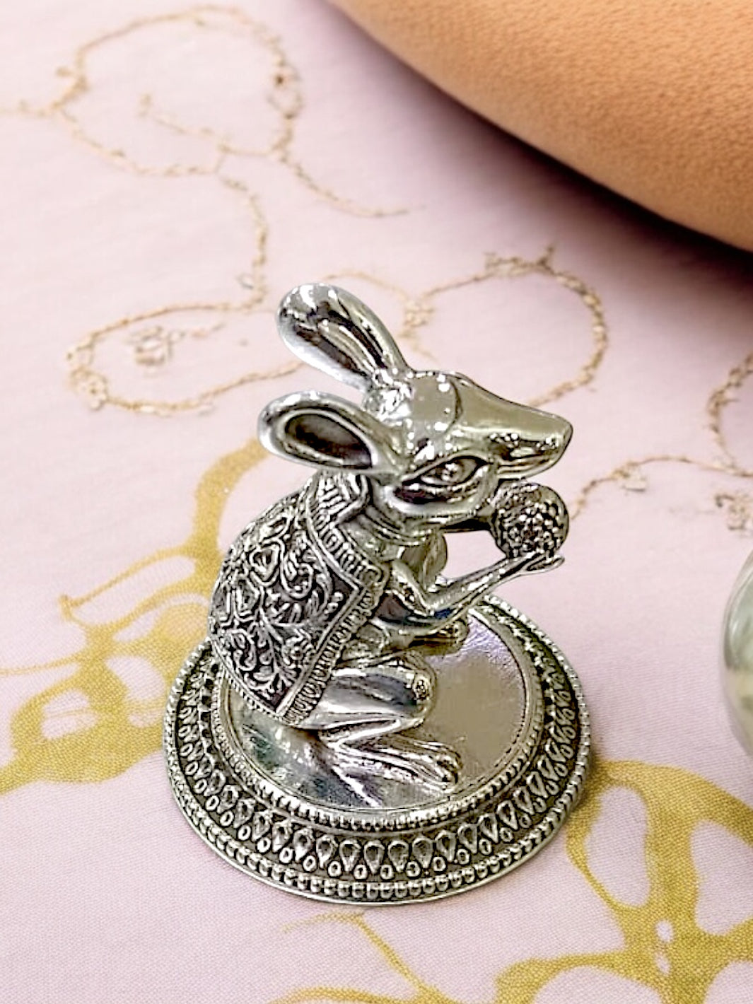 Pure Silver Anti Finish Solid Chuha/Mushakraj Idol - PSA Jewels