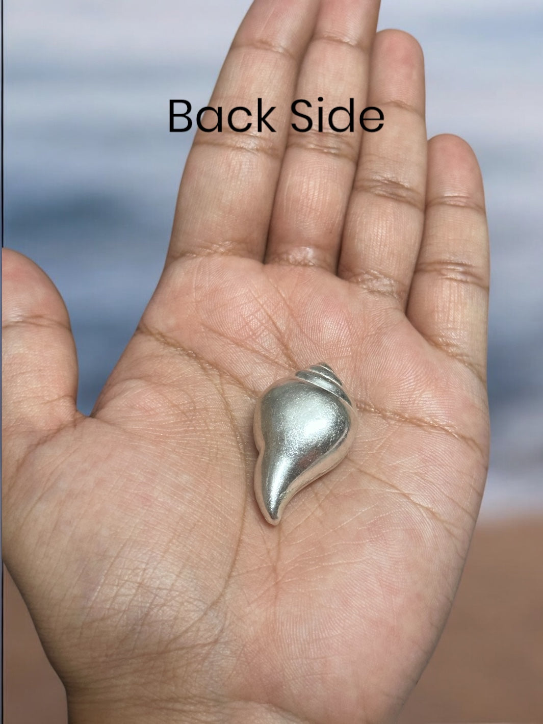 Pure Silver Mini 3D Conch Shell/ Shankh