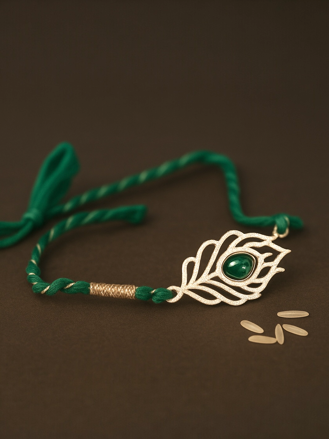 Auspicious Krishna’s Grace Pure Silver Rakhi