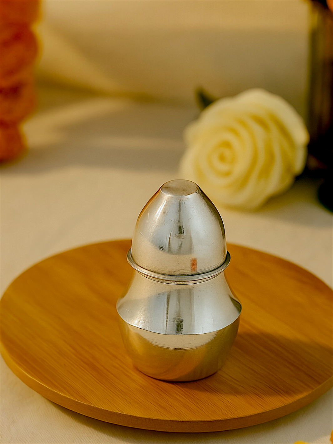 Pure Silver Handmade Pooja Kalash and Nariyal