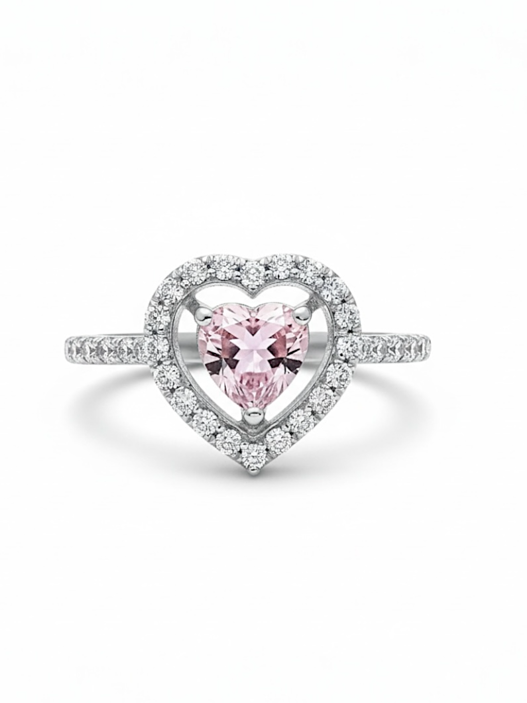 Pure Silver 'Heart of Fire'  Ring