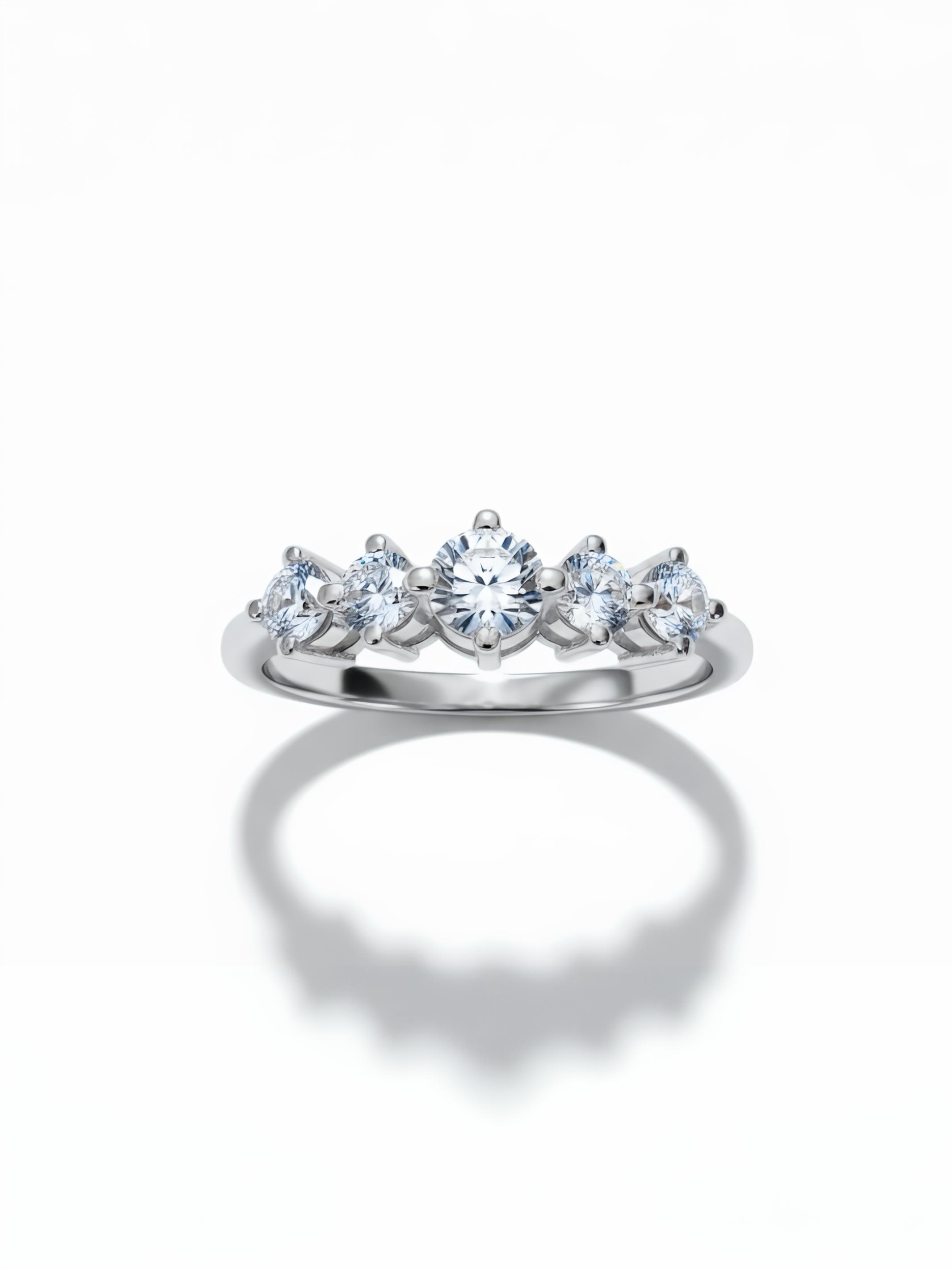 Pure Silver Ornate Jewel Ring