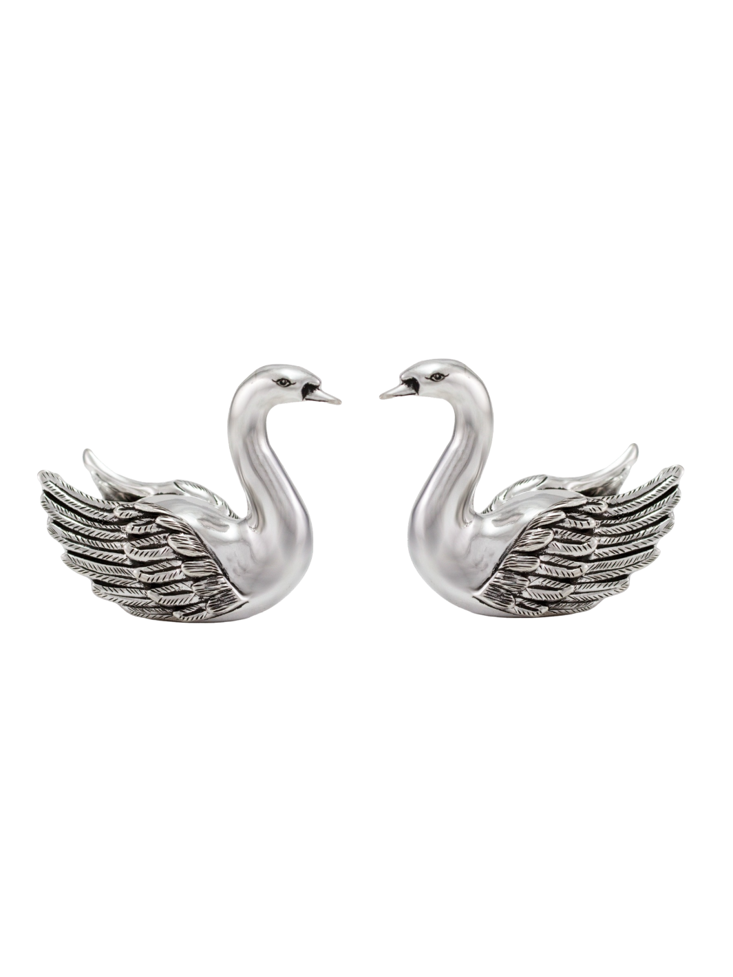 Pure Silver Pair Of Swan Idol - PSA Jewels