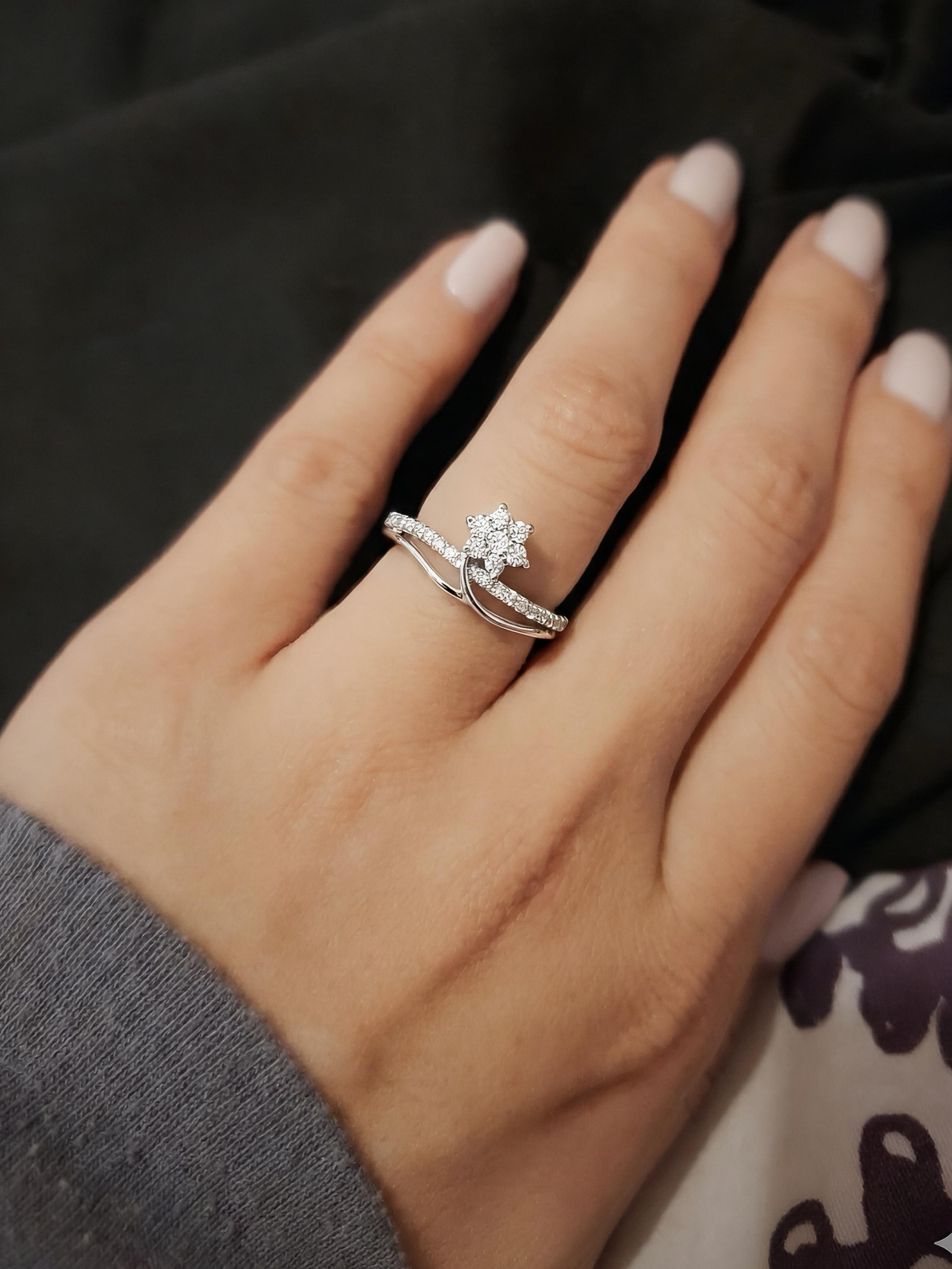 Pure Silver Flower Ring