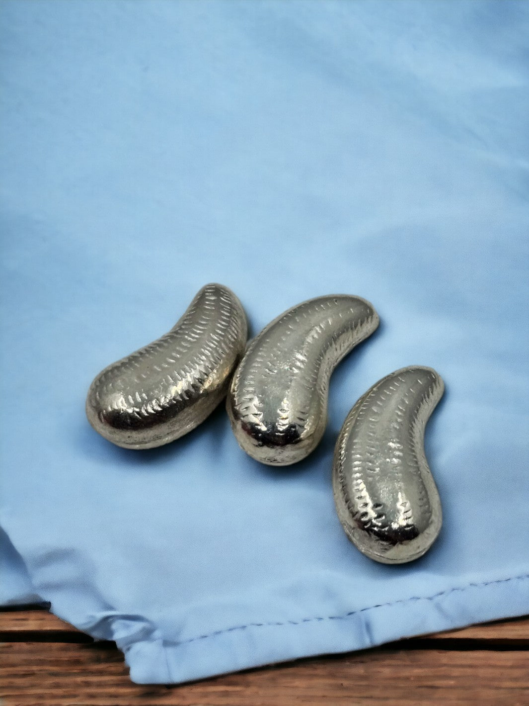 Silver Cashew / Kaaju (3 pieces) - PSA Jewels