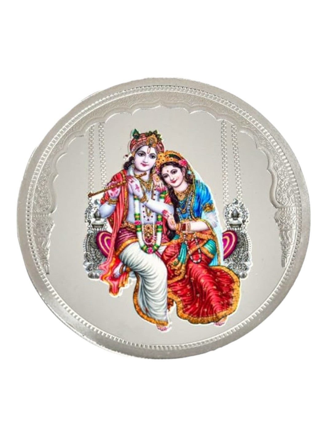 Radha Krishna Silver Coin - PSA Jewels