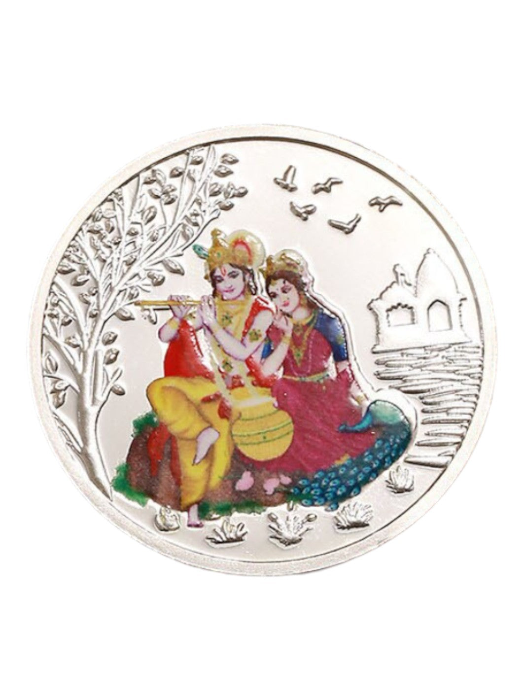 Radha Krishna Silver Coin - PSA Jewels