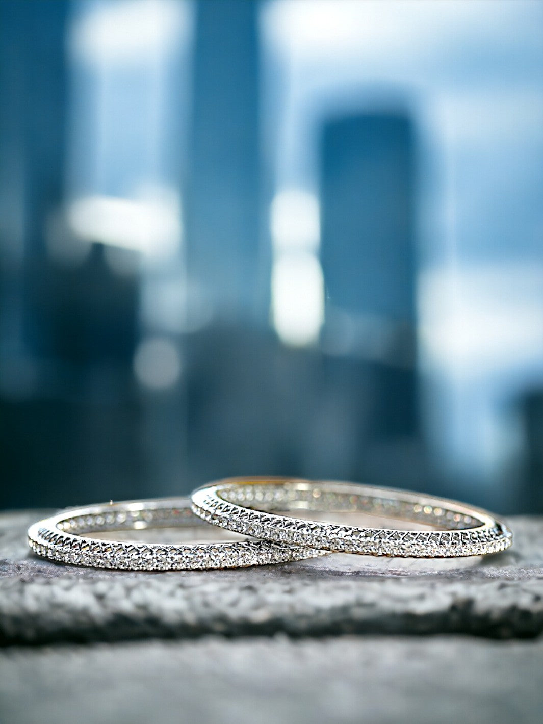 Silver Eternity Bangles (Pack of 2) - PSA Jewels