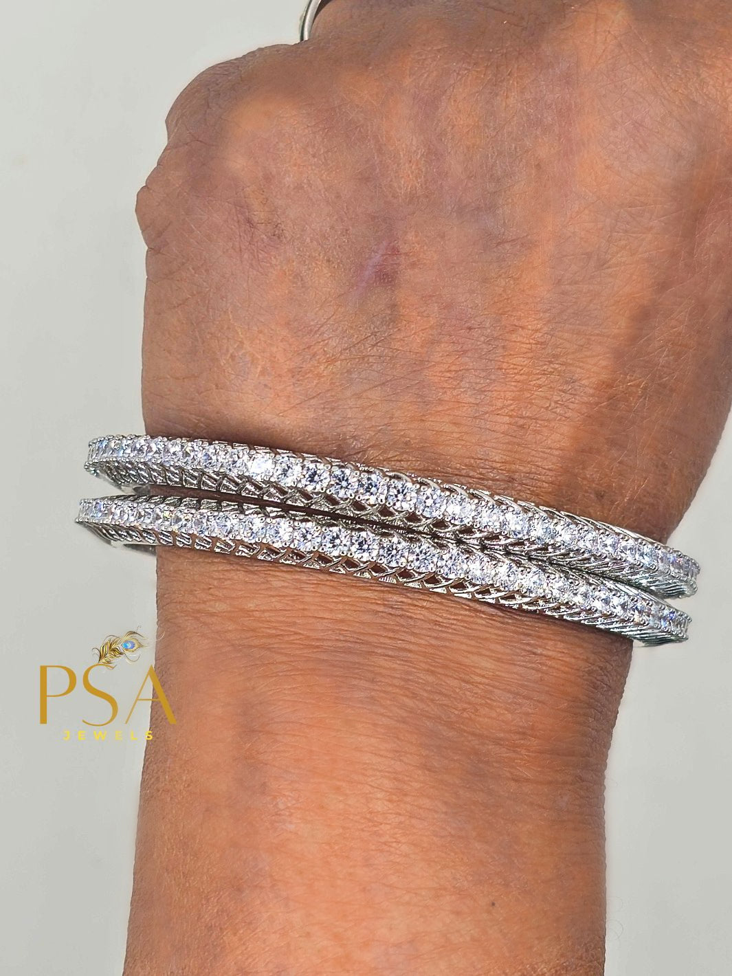 Silver Eternity Bangles (Pack of 2) - PSA Jewels