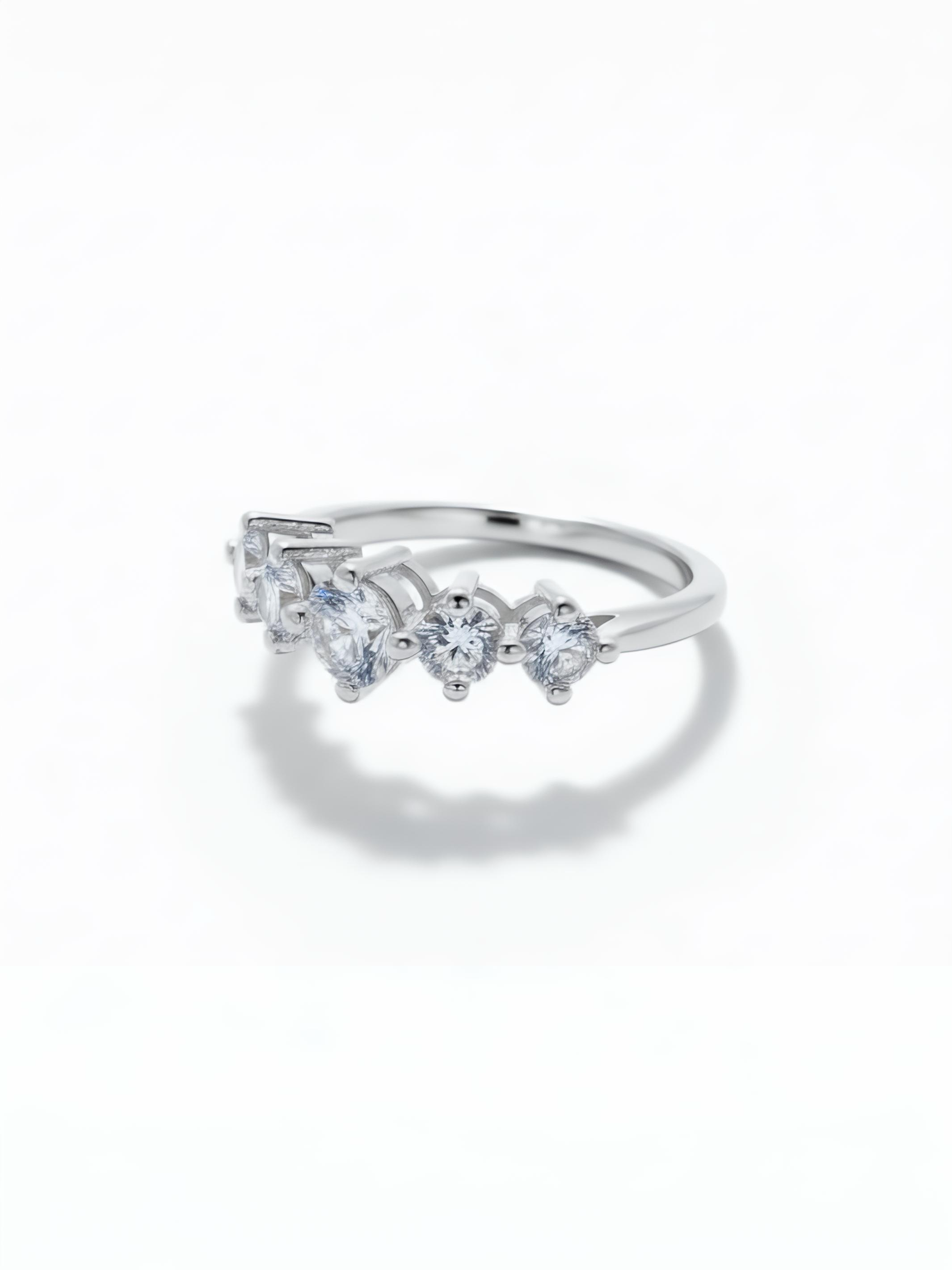 Pure Silver Ornate Jewel Ring