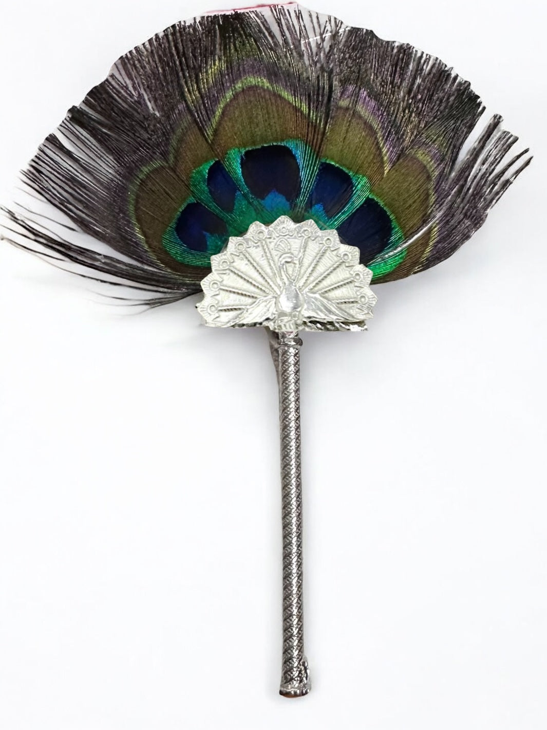 Pure Silver Mor Pankh Peacock Feather
