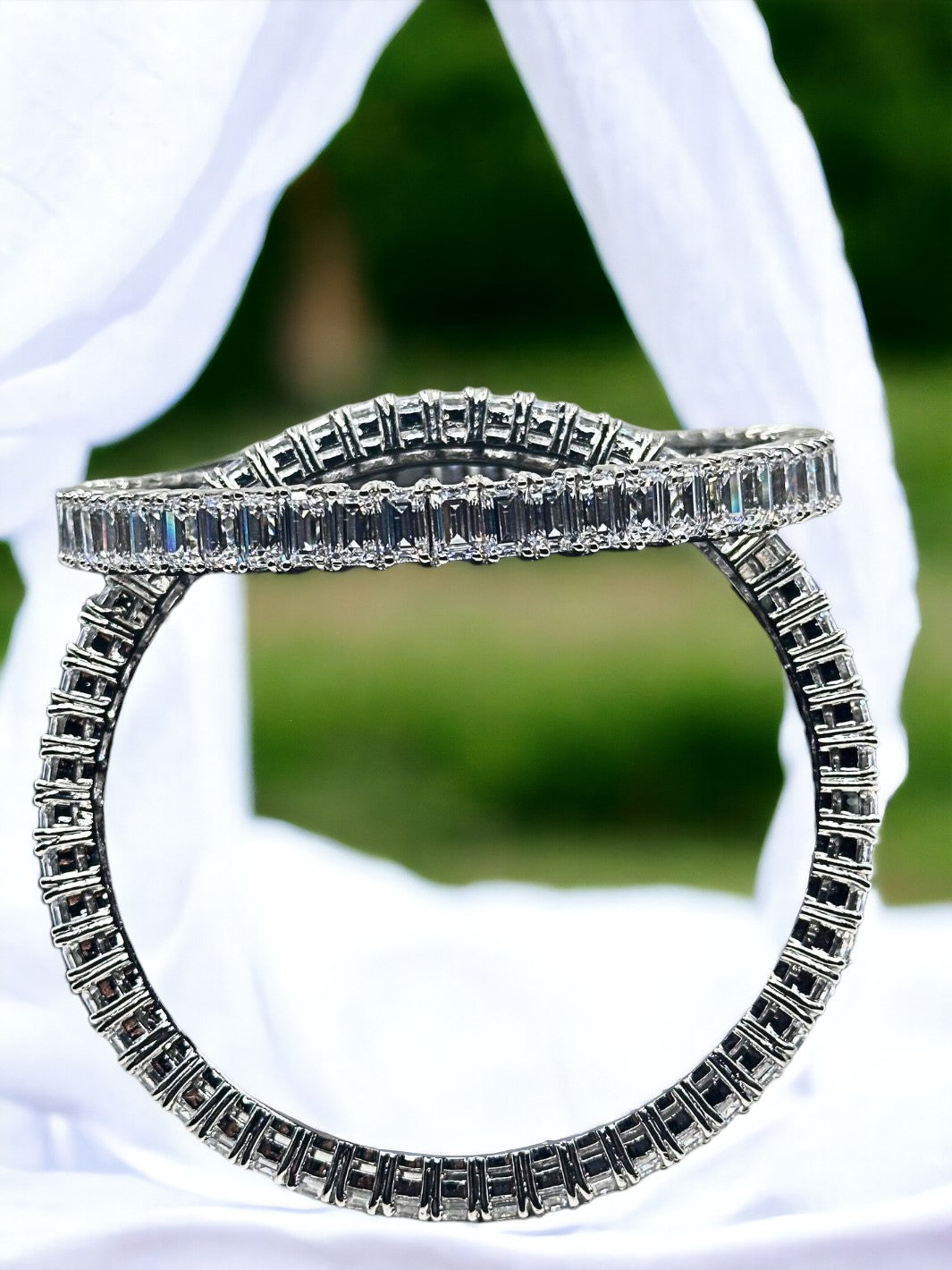 Emerald Cut Bangles (Pack of 2) - PSA Jewels