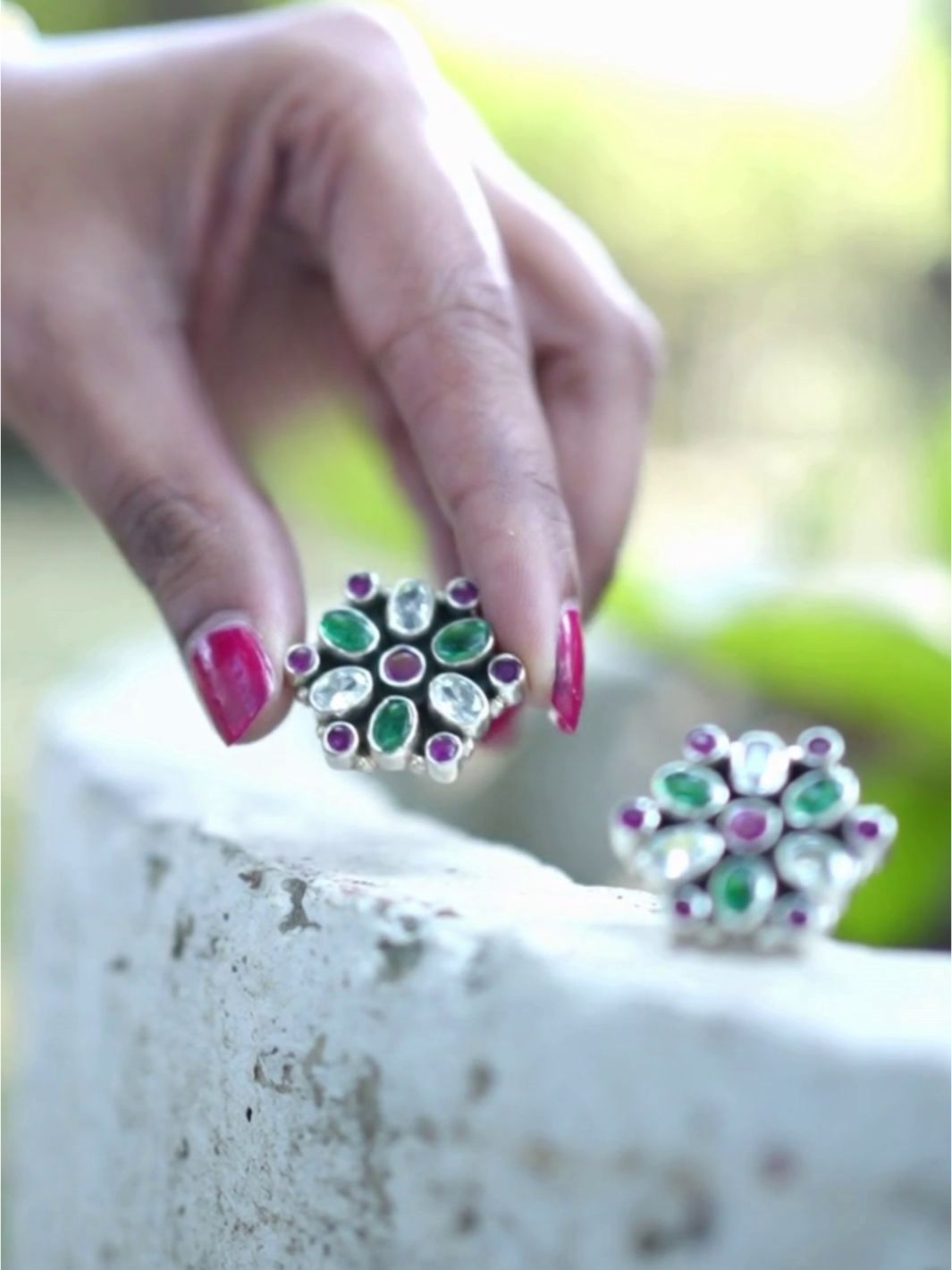 Multi Colorful Floral Earring - PSA Jewels