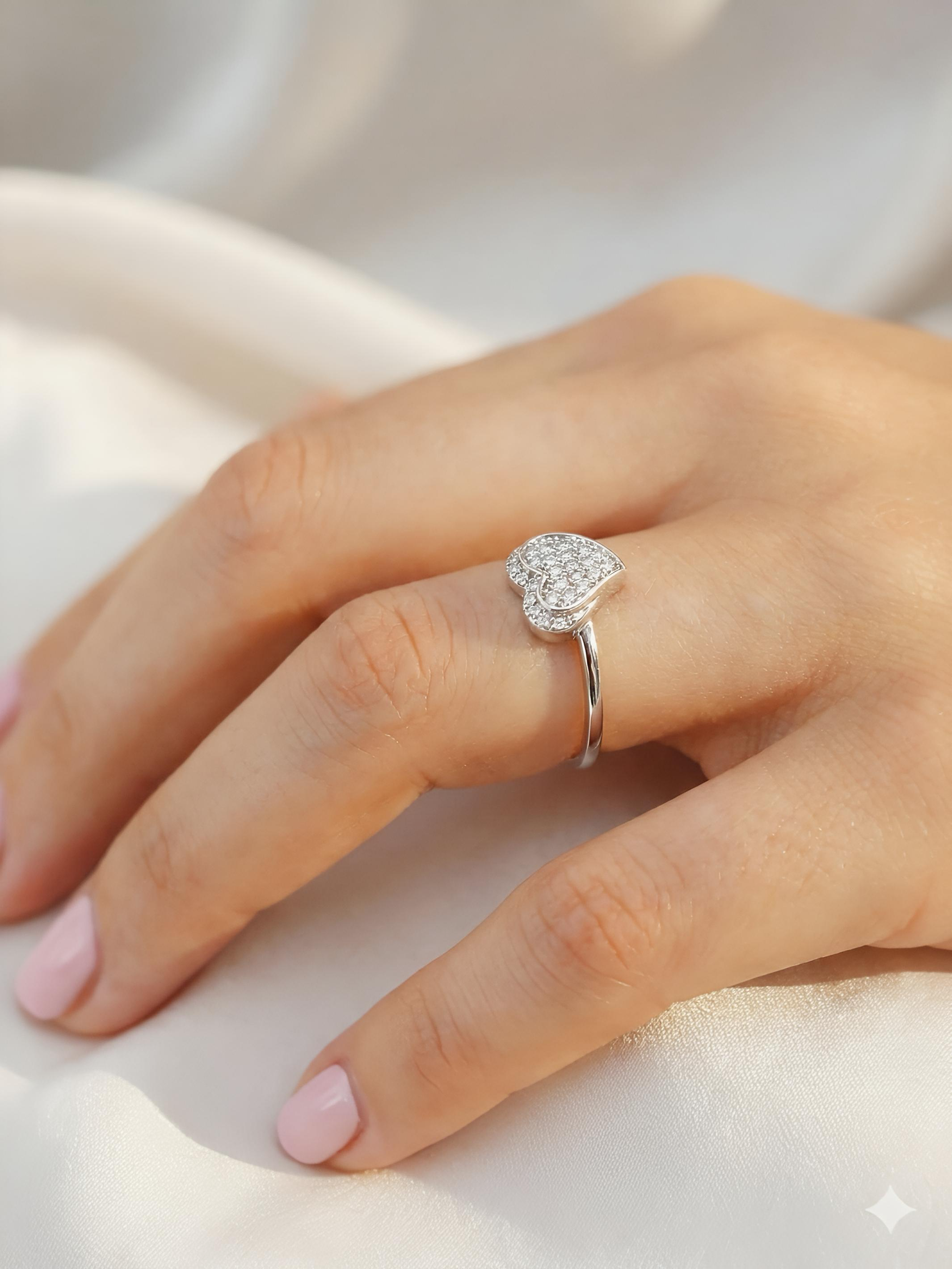 Pure Silver Heart Ring