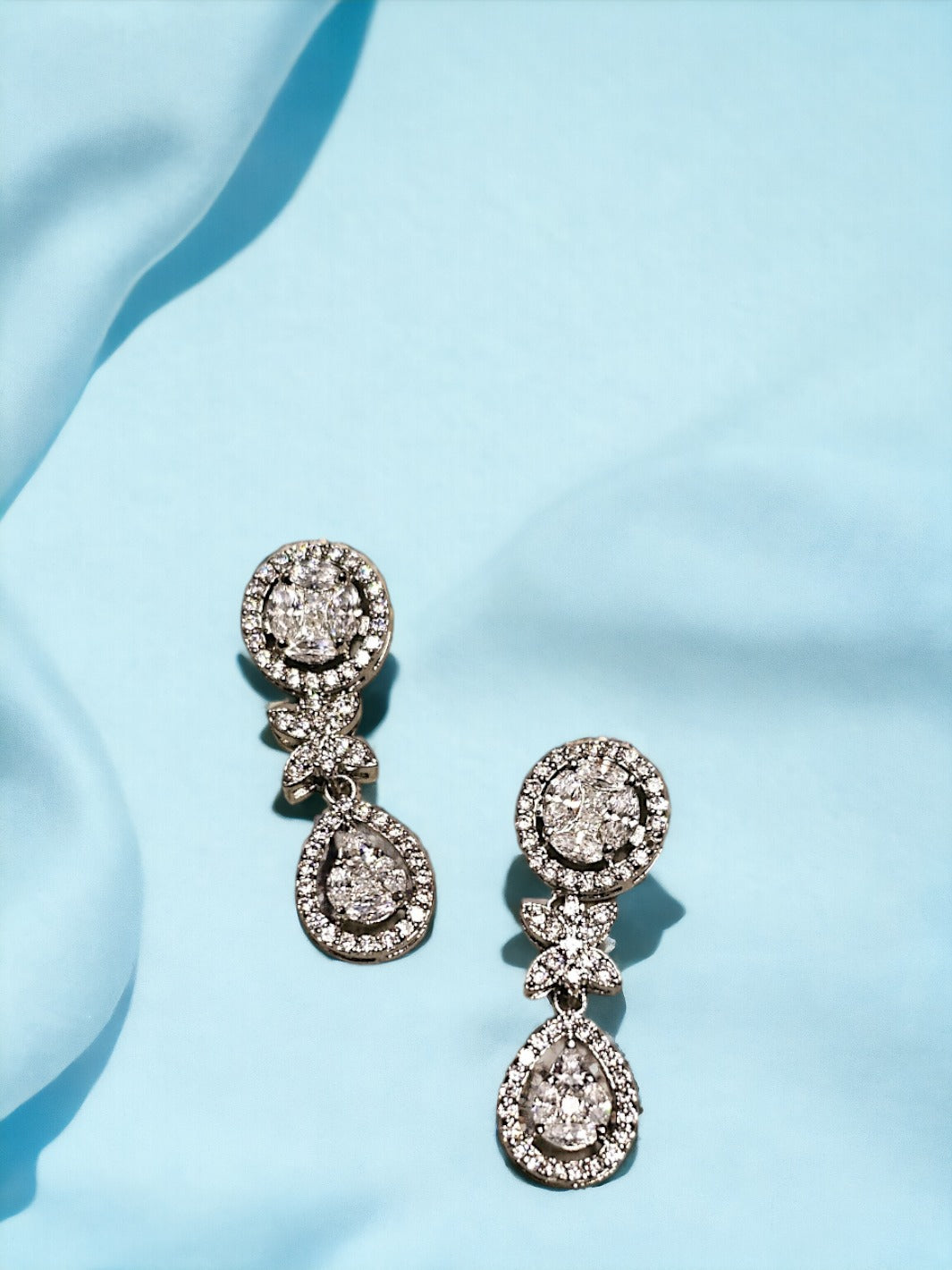 Pear & Round Old Miner Dangle Earring - PSA Jewels