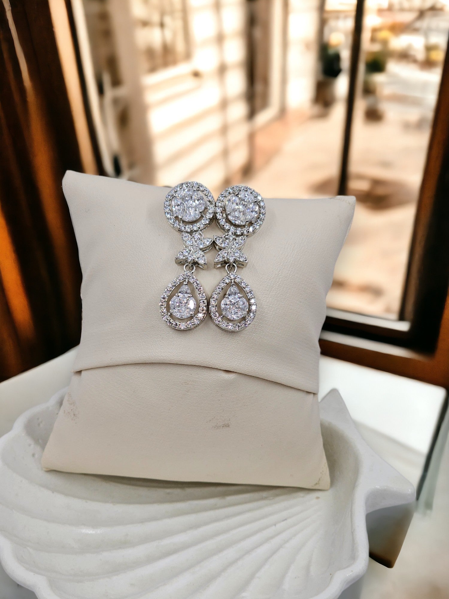 Pear & Round Old Miner Dangle Earring - PSA Jewels