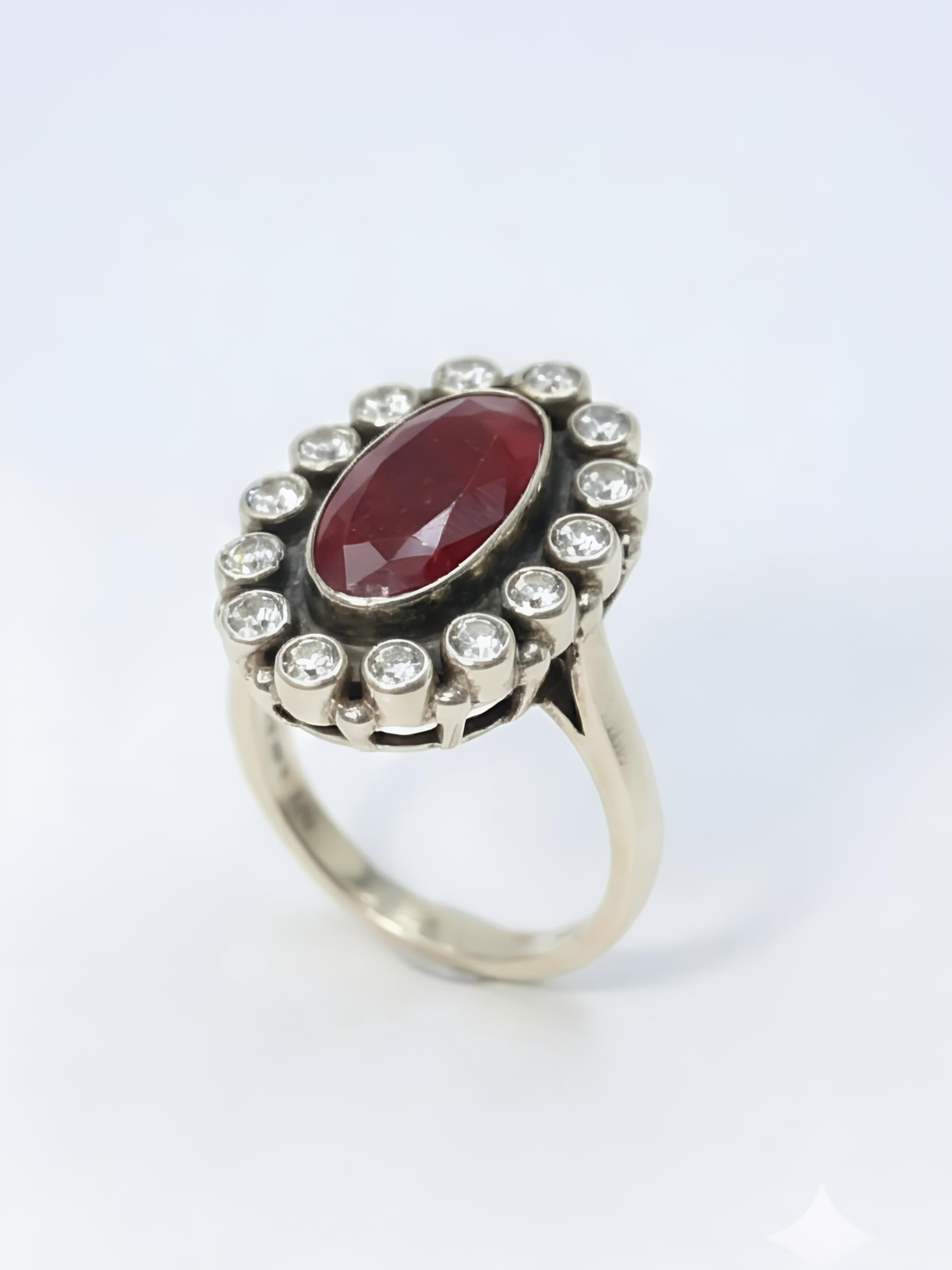 Tattva - The Jadau Oval Pure Silver Ring
