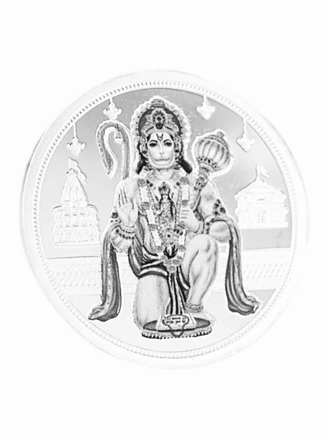 Hanuman Ji Silver Coin - PSA Jewels