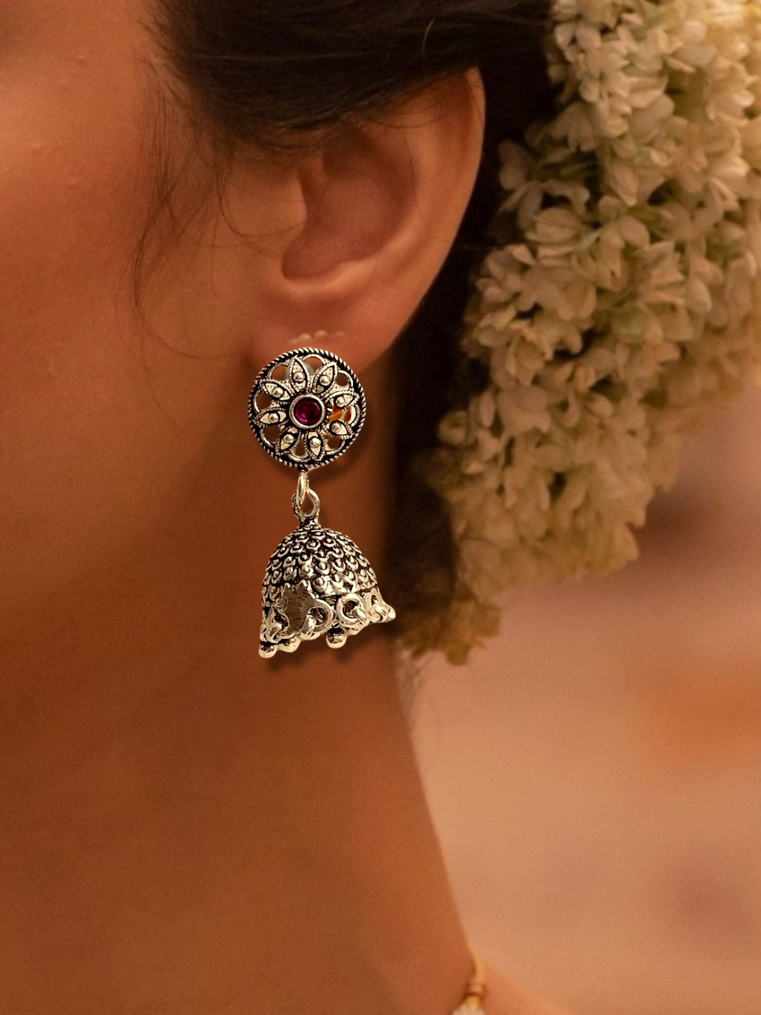 Floral Antique Silver Jumaki - PSA Jewels