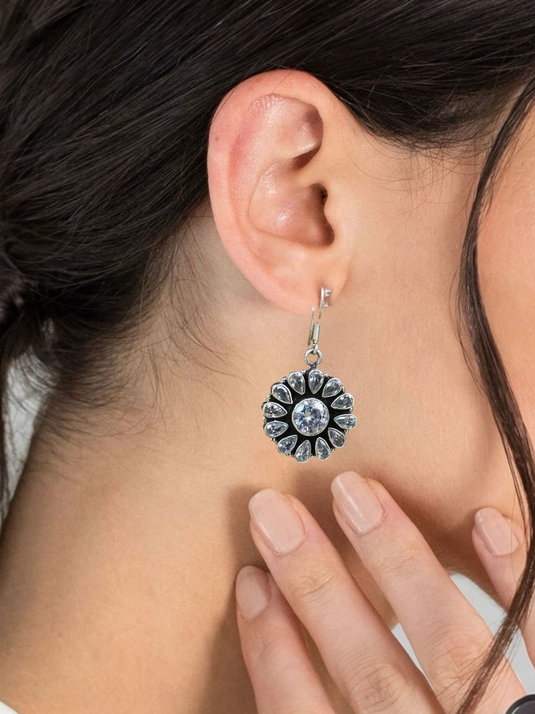 Silver Floral Earring - PSA Jewels