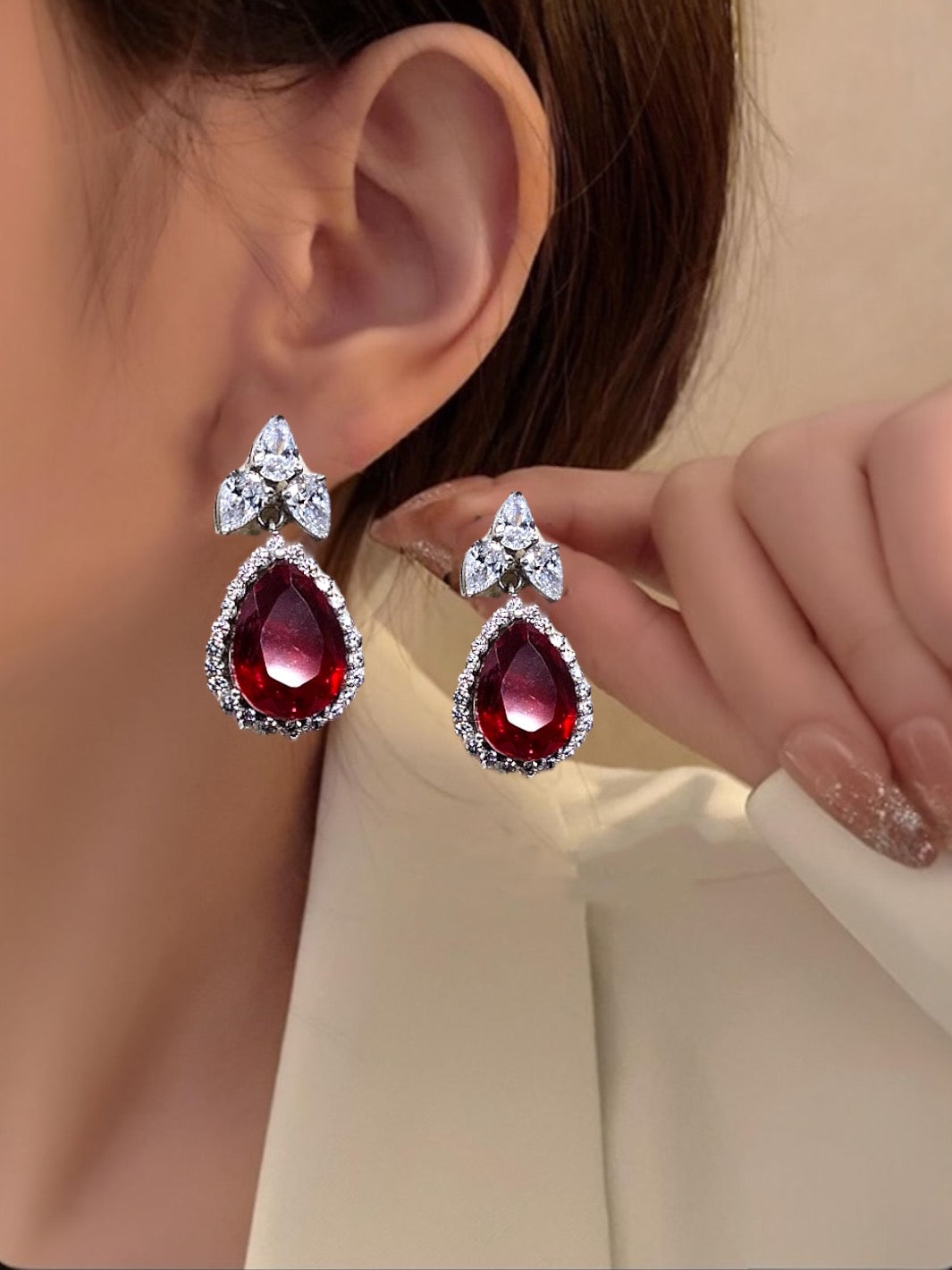 Zara Red Earring - PSA Jewels