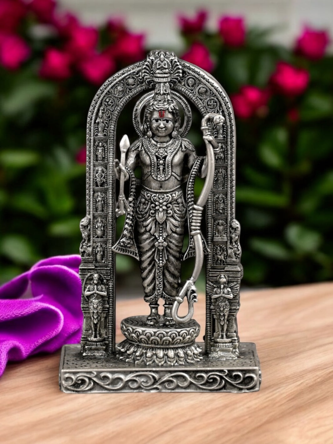Shree Ram Lalla Antique Finish Silver Idol