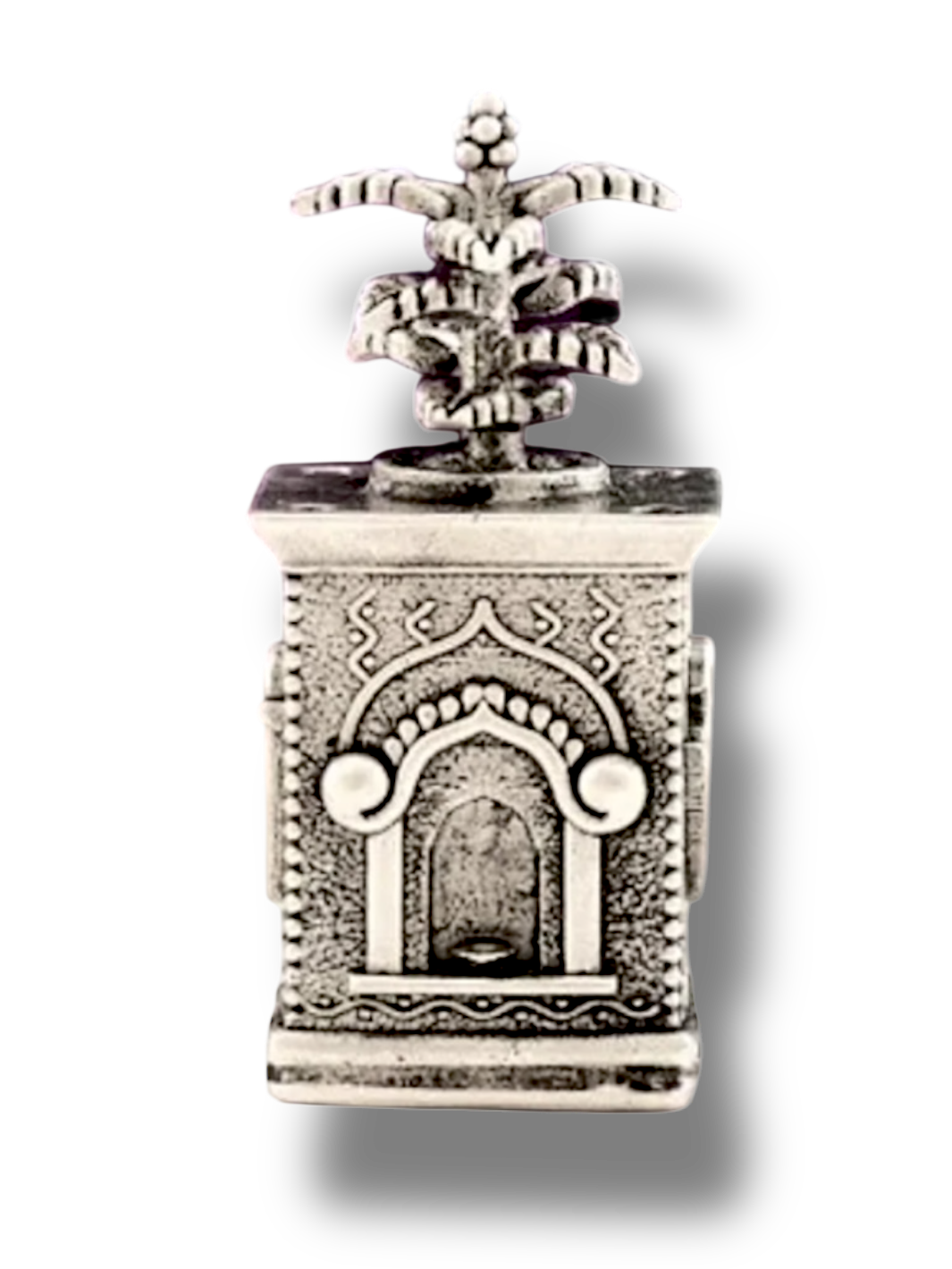 Pure Silver Solid Antique Polish tulsi plant /basil rosary plant