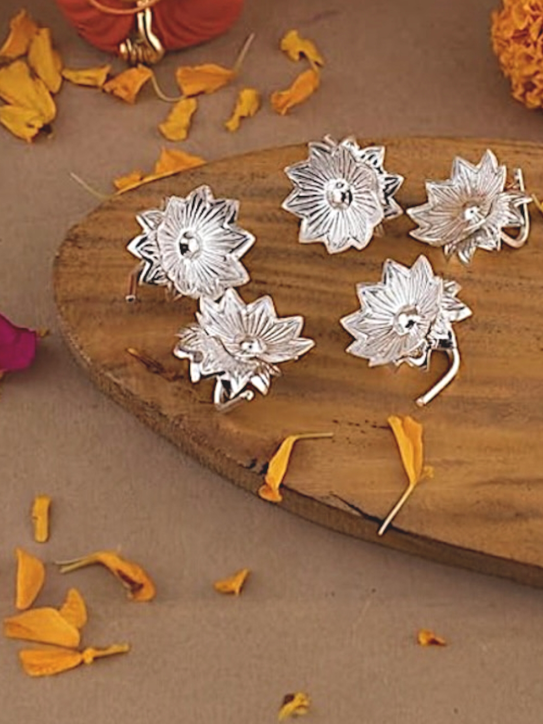 Silver Lotus Flower (5 Pieces) - PSA Jewels