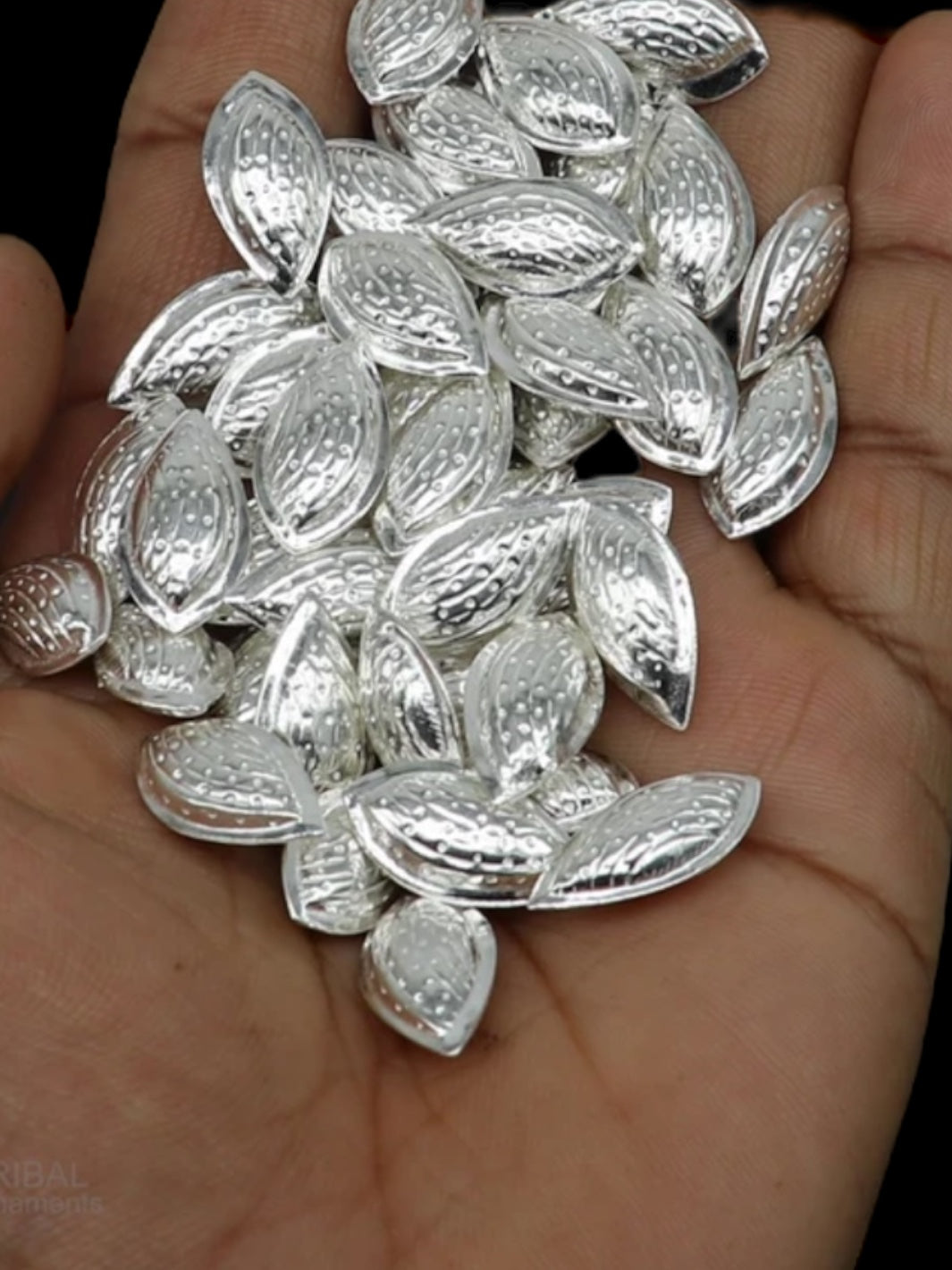 Pure 925 Silver Small Badam/ Almonds (5 pieces)