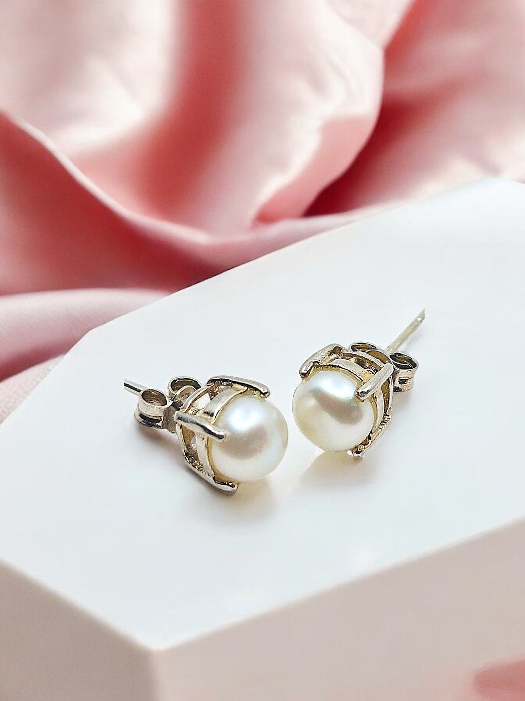 Natural Button Pearl Earring - PSA Jewels