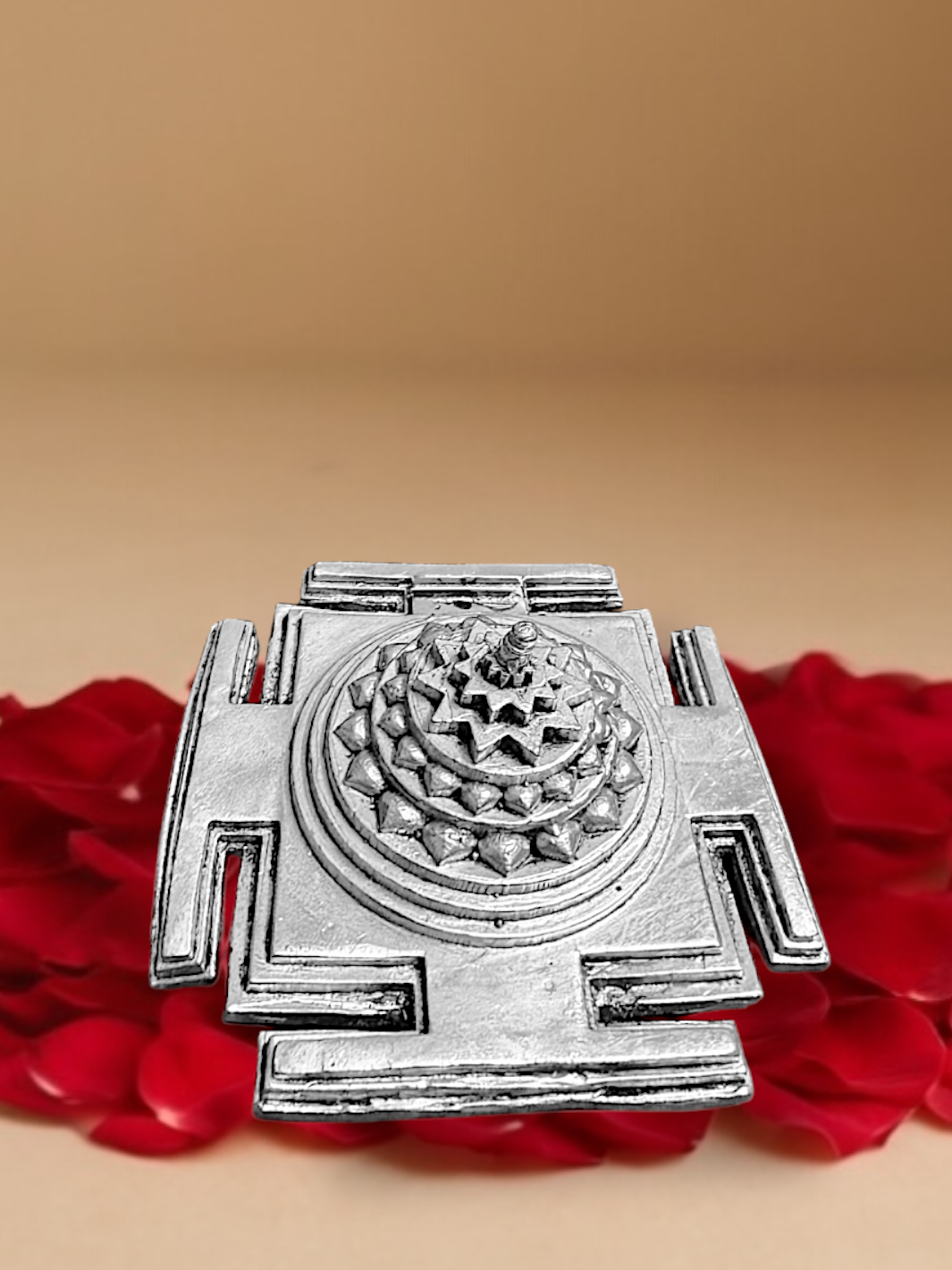 Pure Silver Antique Finish Meru Shree/Sri Yantra Mahalaxmi Yantra