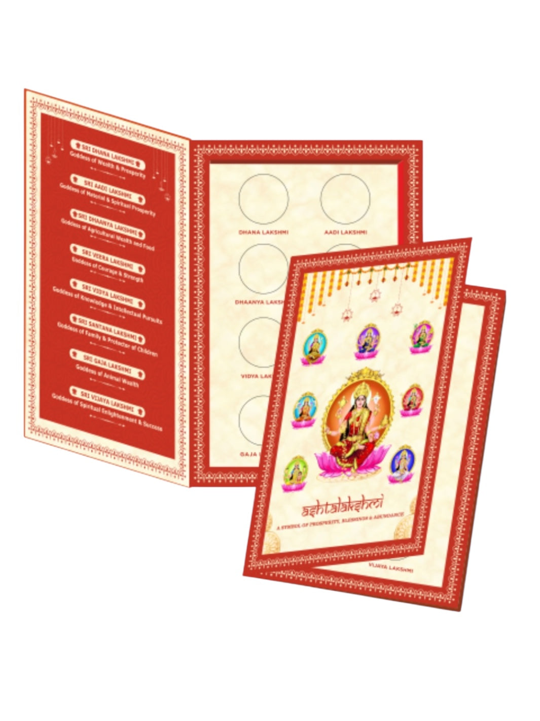 The Ashtalakshmi Divine Combo Collection Silver Coins in Unique Gift Box