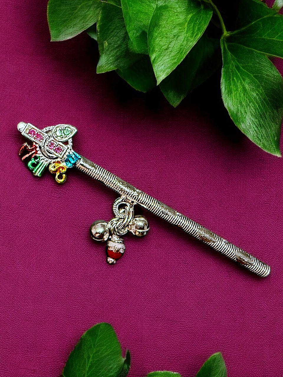 Pure Silver Handmade Radhe Krishna Flute