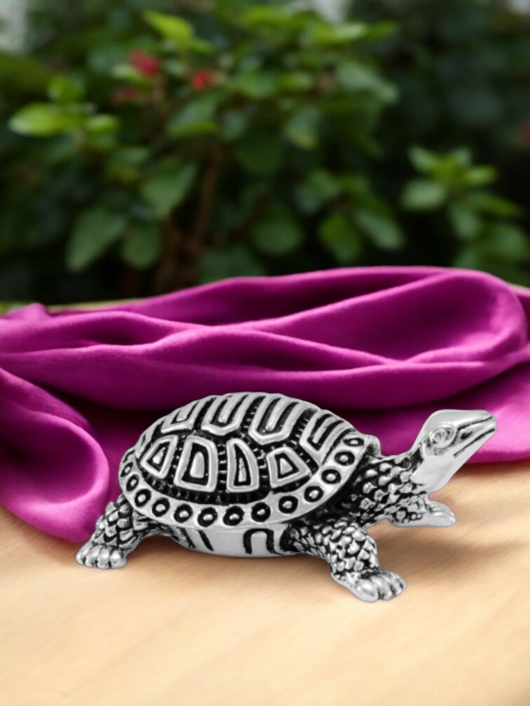 Pure Silver Tortoise Idol