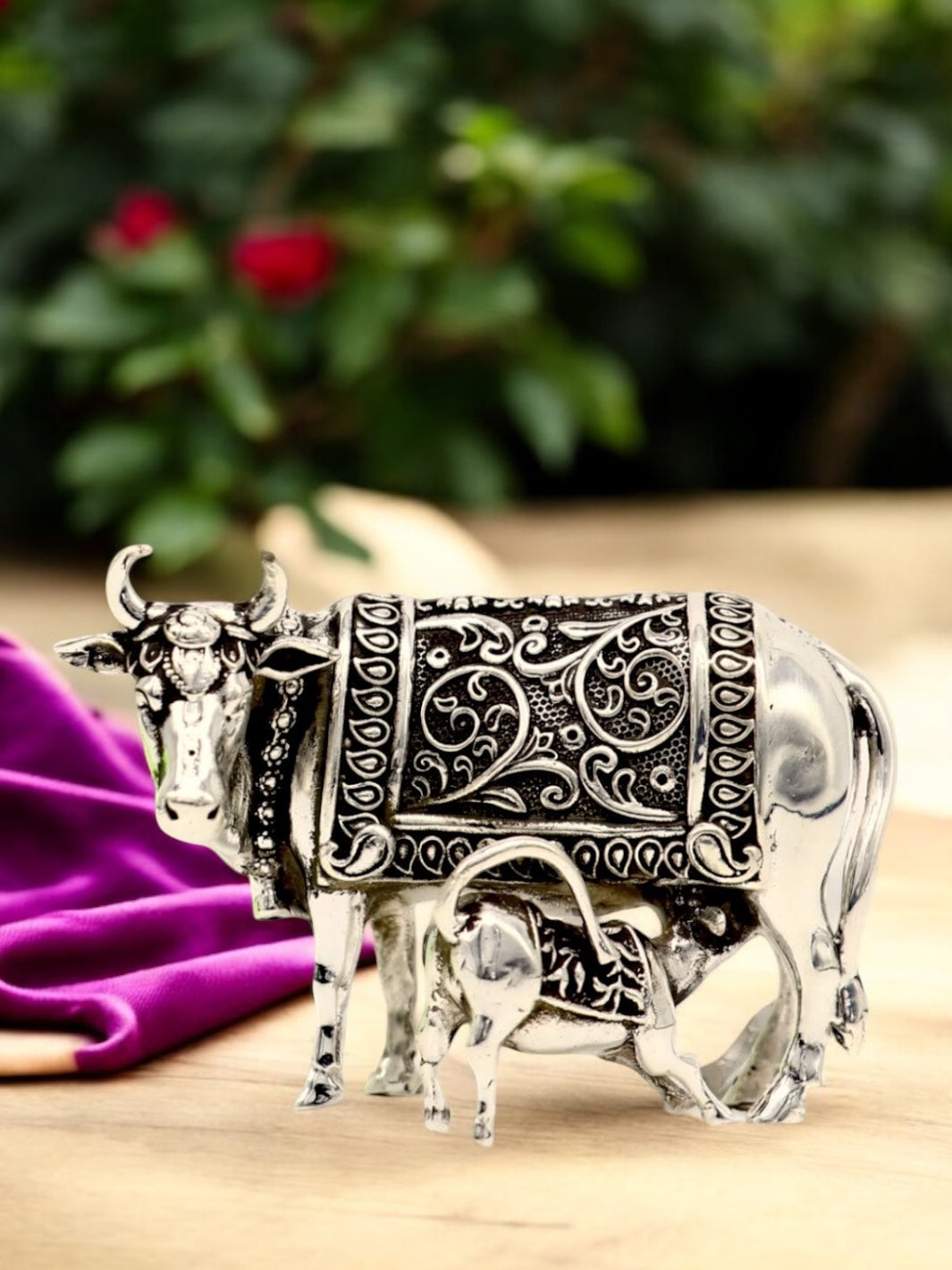 Kamdhenu Cow and Calf Idol