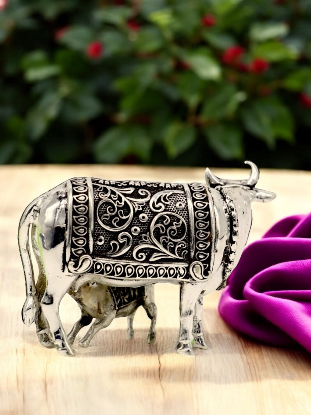 Kamdhenu Cow and Calf Idol