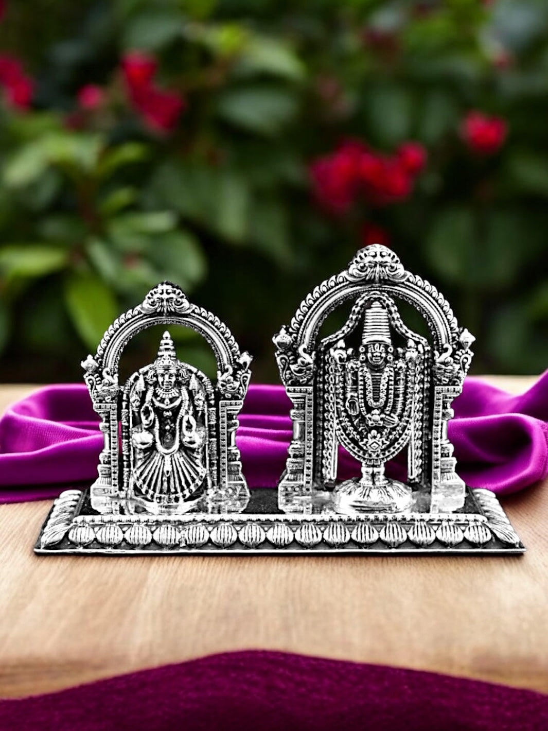 Pure Silver Tirupati Balaji and Padmavati Idol