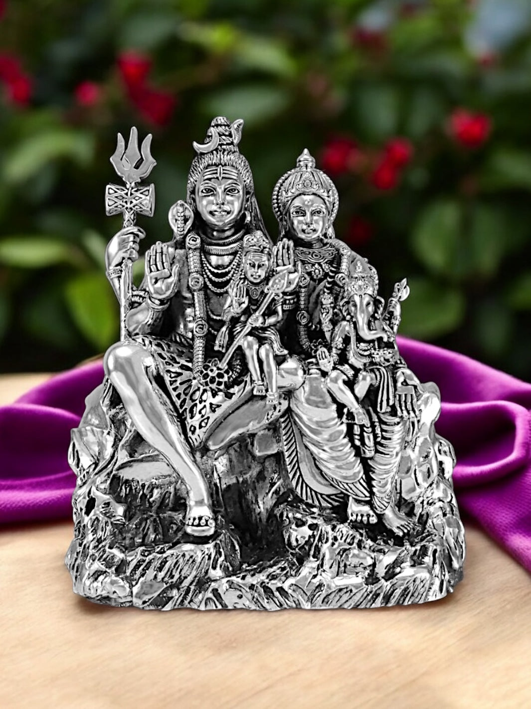 Pure Silver Shivaparivaar Idol