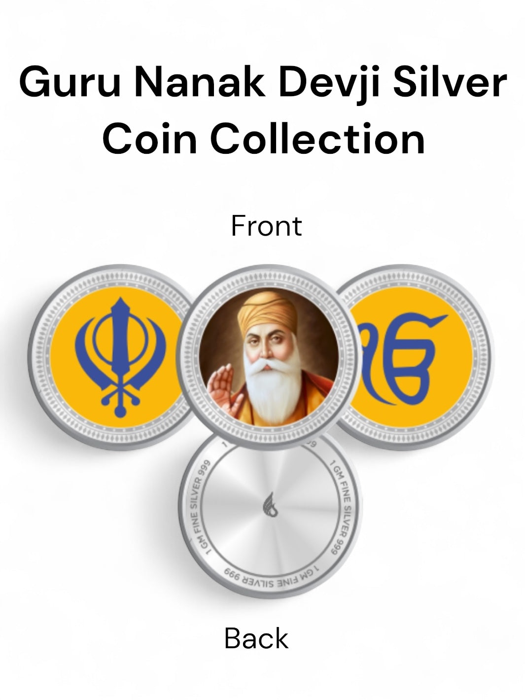 Guru Nanak Devji Special Combo Collection of Silver Coins in Unique Gift Box