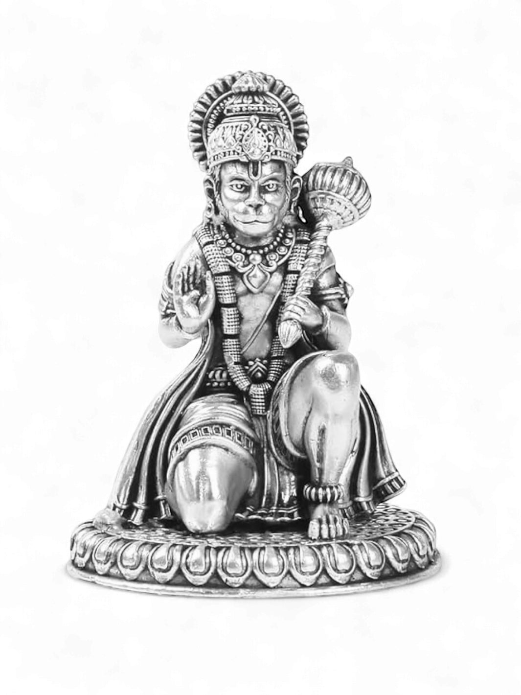 Pure Silver Antique Lord Hanuman Idol