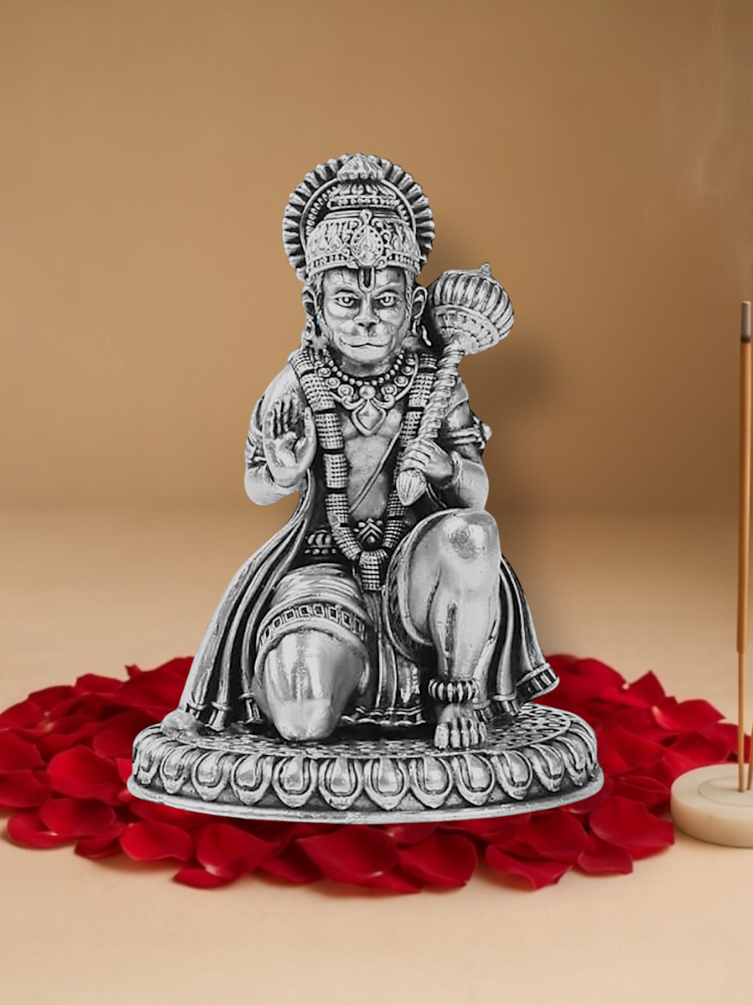 Pure Silver Antique Lord Hanuman Idol