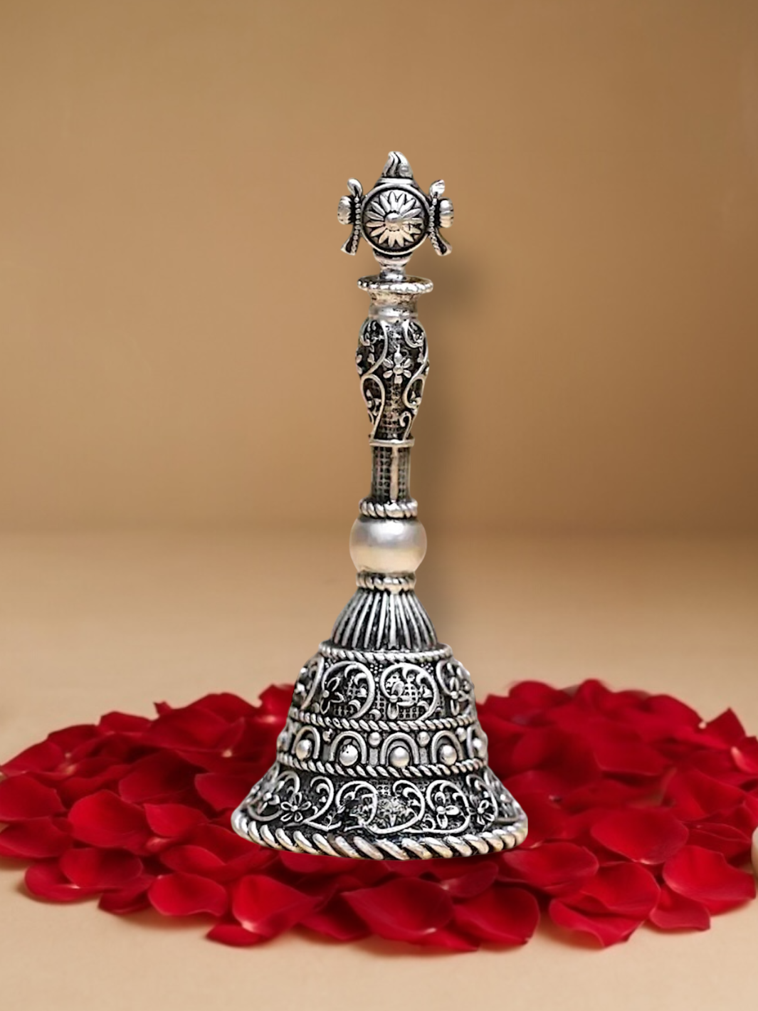 Pure Silver 3D Chakram Bell