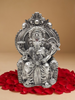 Pure Silver Antique Finish Lalbaugcha Raja Ganesha Idol