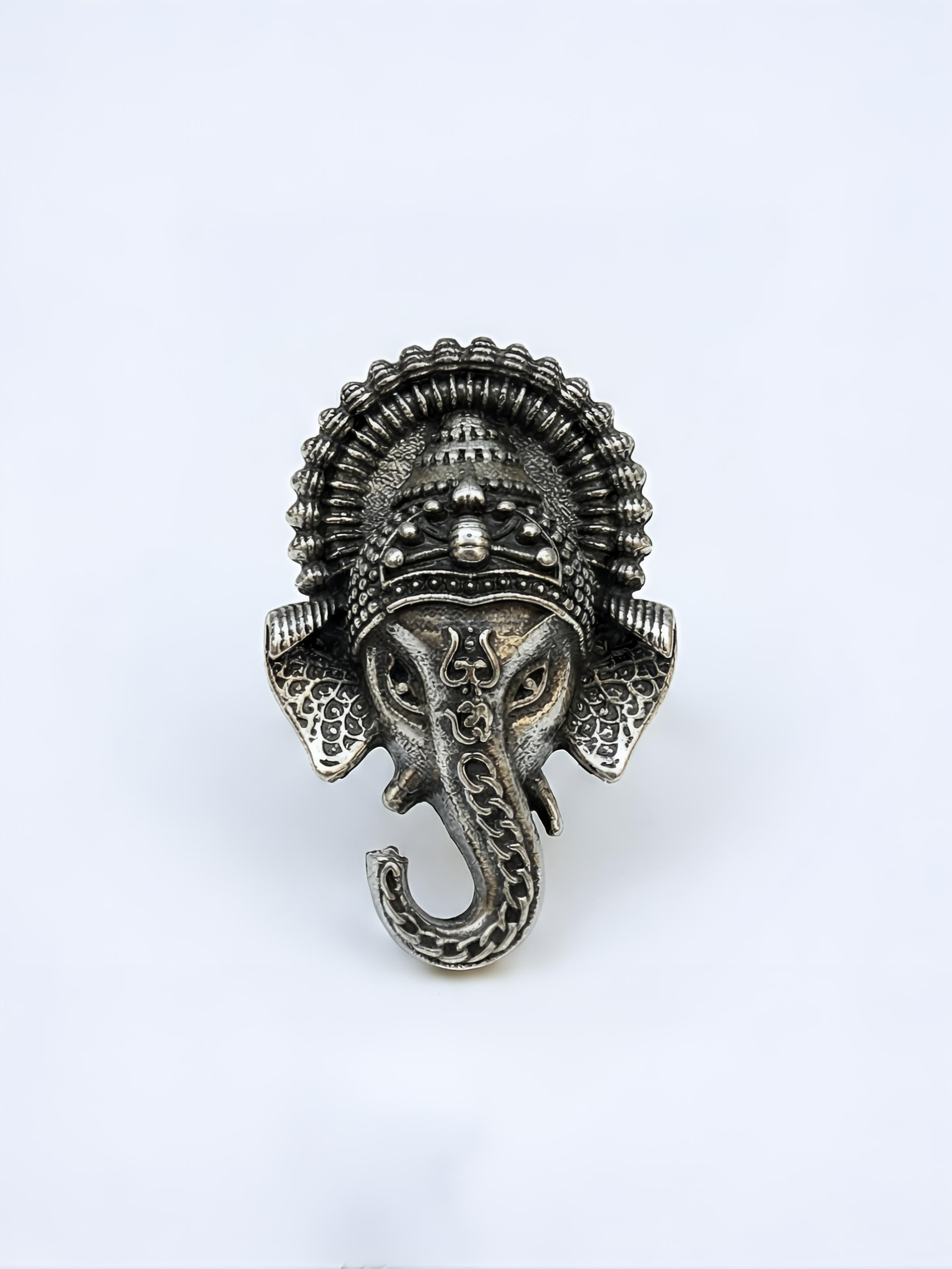 Pure Silver Ganesha Ring
