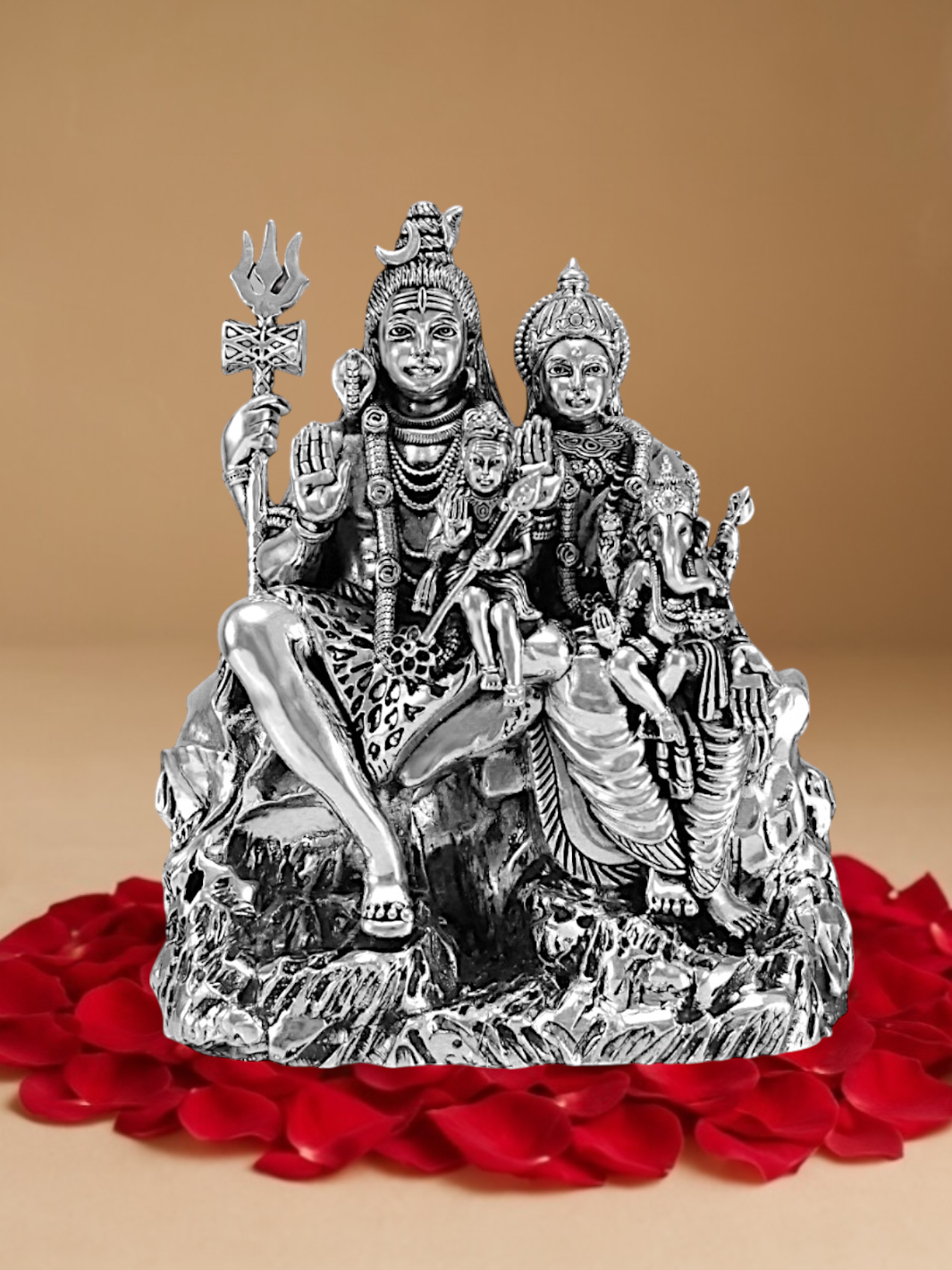 Pure Silver Shivaparivaar Idol