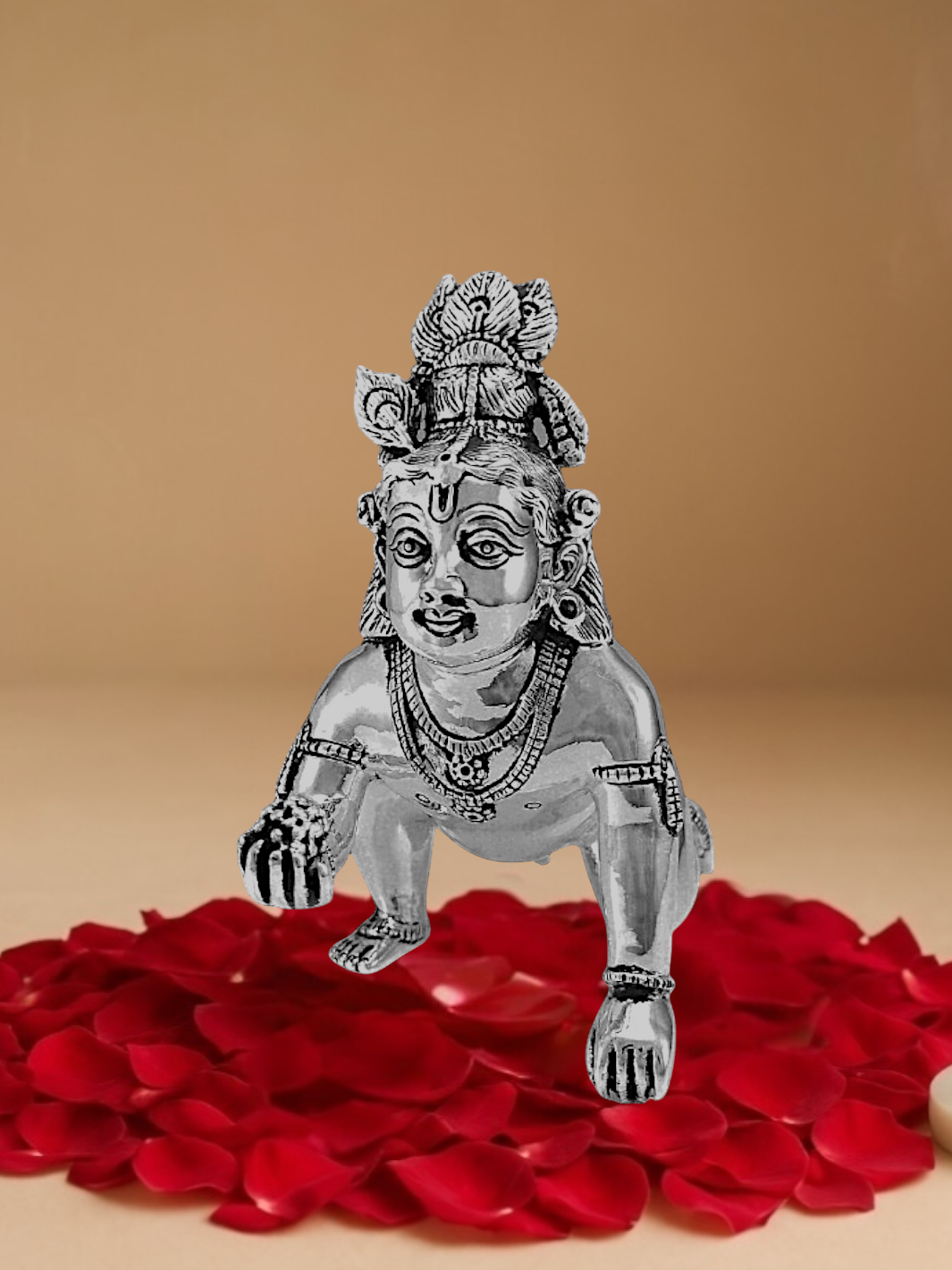 Pure Silver Bal Gopal Krishna Idol