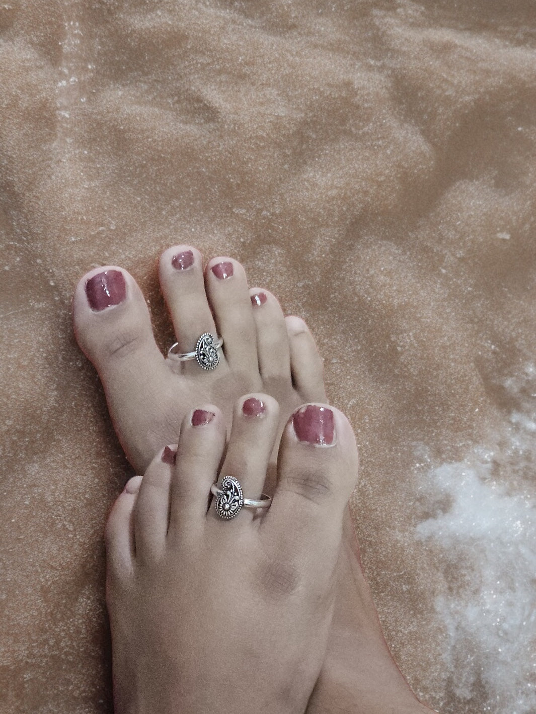 Artistic Pan Shaped Toes Rings Lumba Rakhi - PSA Jewels