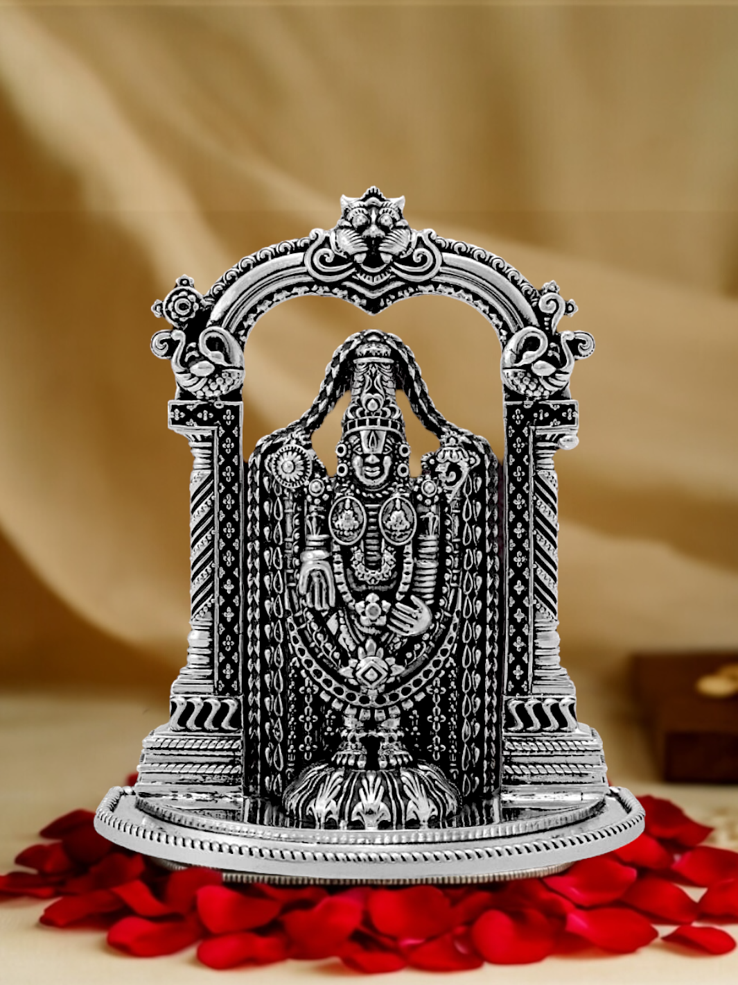 Pure Silver Antique Tirupati Balaji Idol