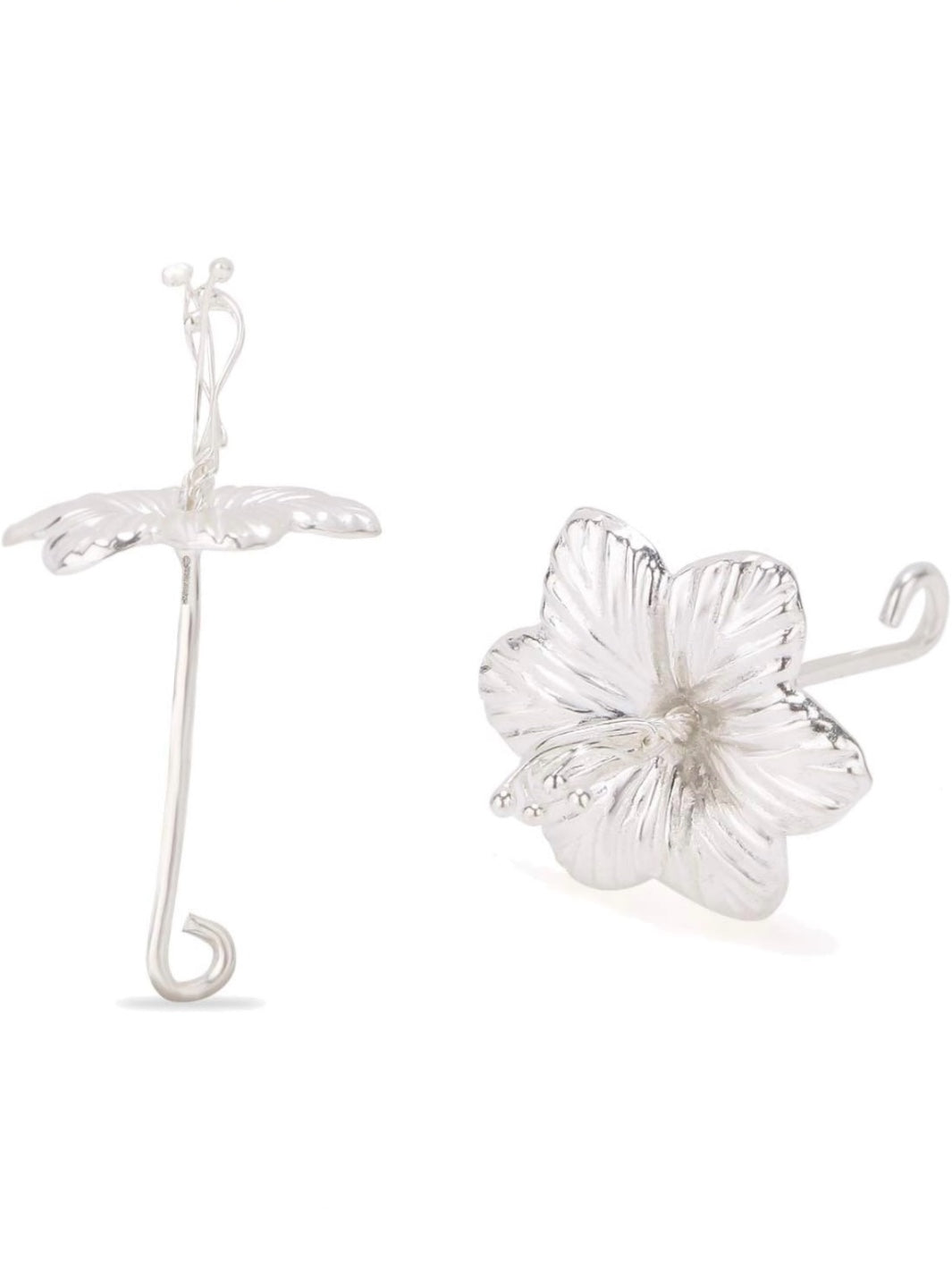 Silver Jaswand / Hibiscus Flower (5 Pieces) - PSA Jewels